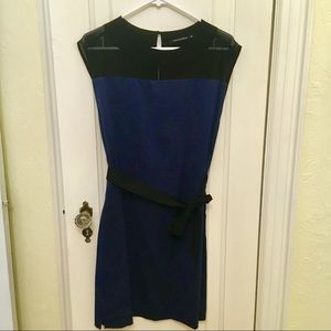 Blue and black dress